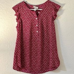 Loft short sleeve blouse small